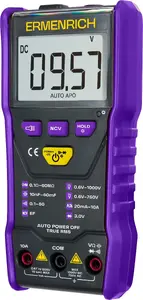 Digitālais multimetrs Ermenrich Zing TC20 — AC/DC sprieguma mērīšana, modelis 83844