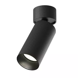 Спот Maytoni GU10 10W B - встраиваемый/поворотный потолочный светильник, совместим с LED лампой GU10, черный