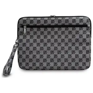 Laptop sleeve DKNY DKCS16PVSHLK 16" black checkered pattern