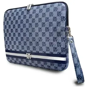 Laptop sleeve DKNY DKCS14PVSHLB 14" blue checkered pattern