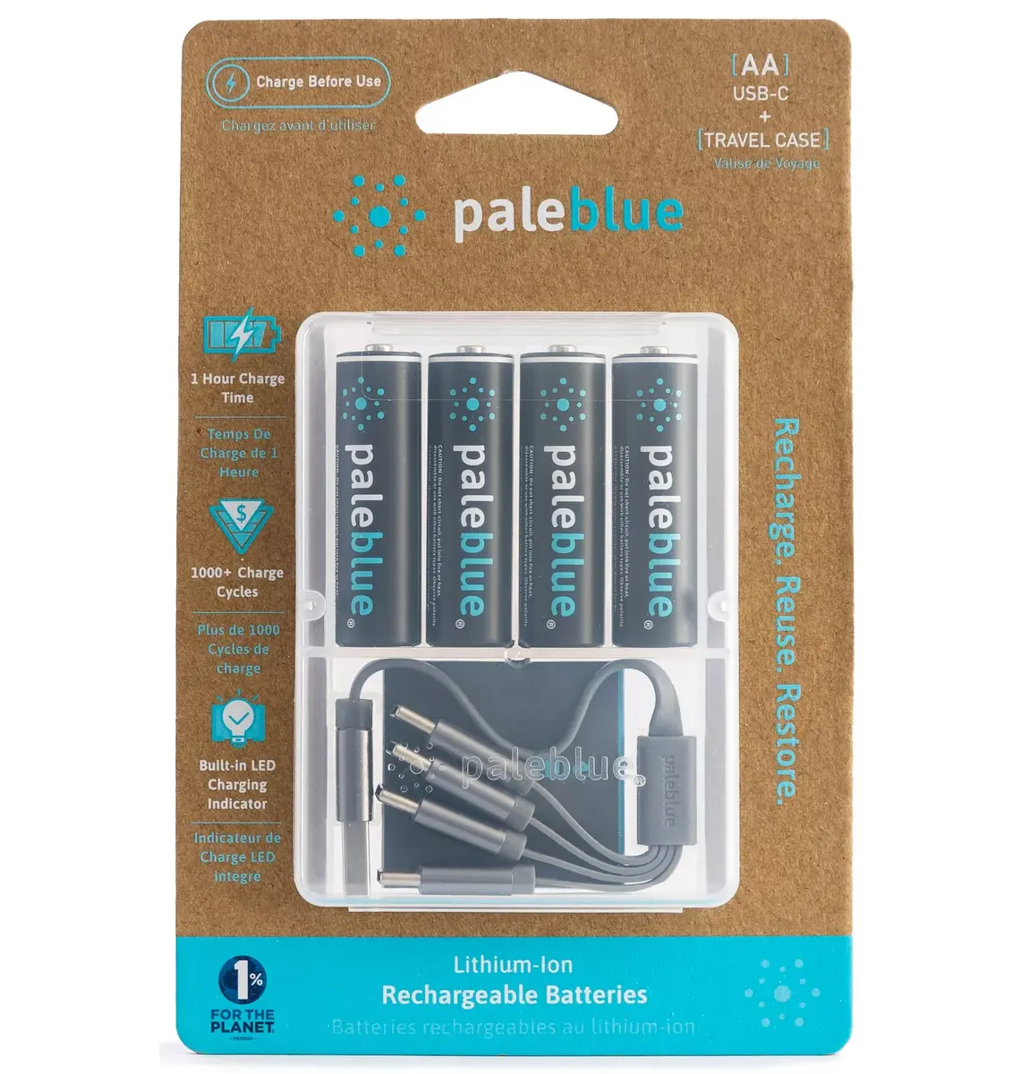Uzlādējama baterija Pale Blue PB-AA-C Photo 2
