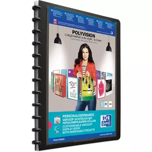 Ring binder Oxford 100421115 A4 Black Round ring Presentation