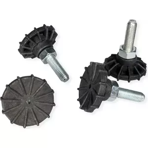 Rack feet ROLINE 19-inch 4 pieces Steel Black 40x40x60mm