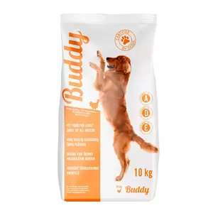 Dry dog food Buddy with poultry meat 10 kg — complete kibble for adult dogs