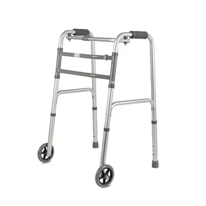 Rehabilitation walker ANTAR AT51002 adjustable height 75–93 cm, foldable, aluminium frame, 2 wheels + 2 legs, max load 115 kg, width 510 mm