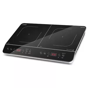 Induction Hob Caso Touch 3500 — 2 cooking zones, touch control, timer, black, display