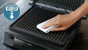 Noņemamas nepiedegošas plāksnes ērtai grilēšanai
