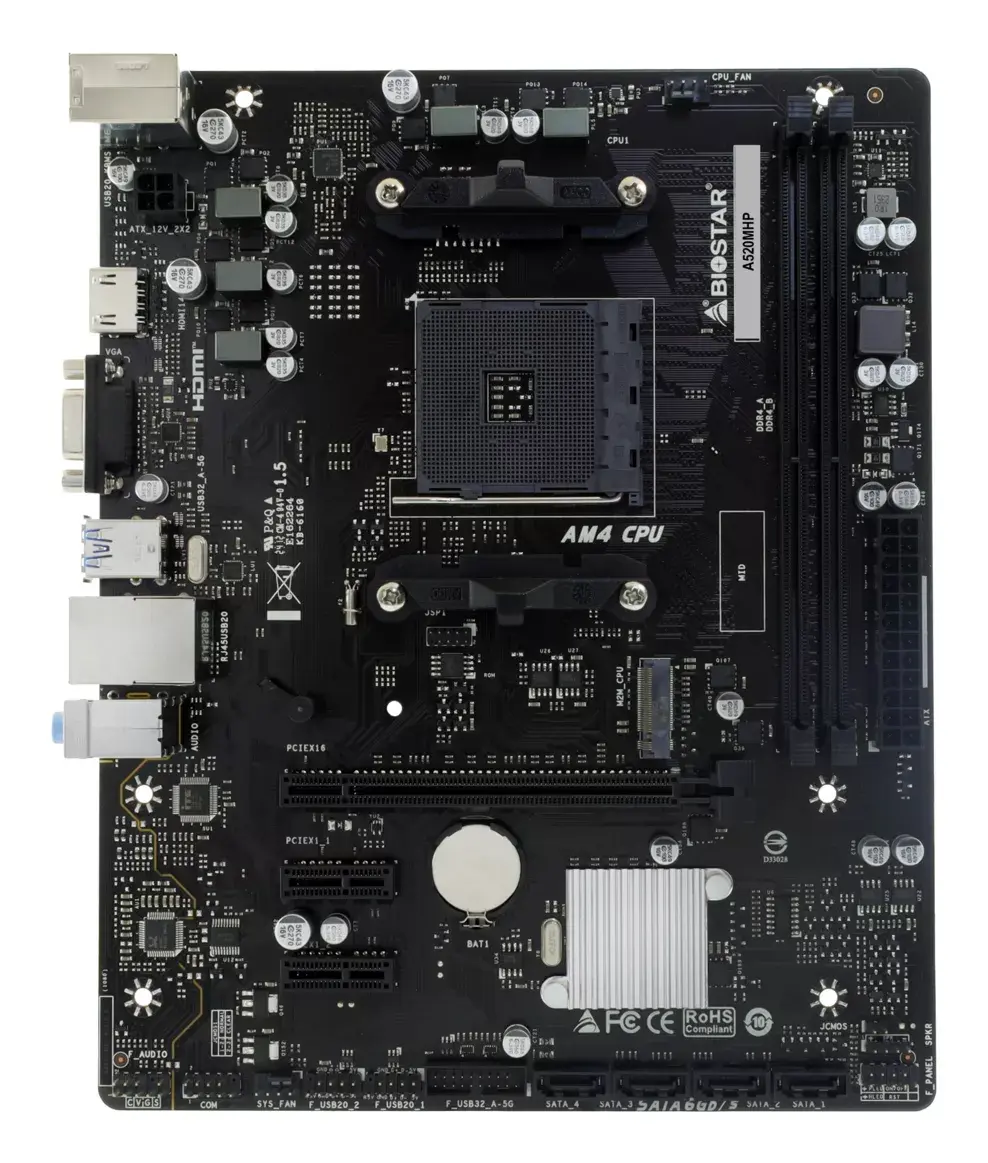 Материнская плата BIOSTAR A520MHP Micro ATX Photo 2