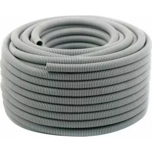 Viļņota PVC caurule PAWBOL 6161A-25P, viegls tips 320N, ar pilotu, 25 m, balta