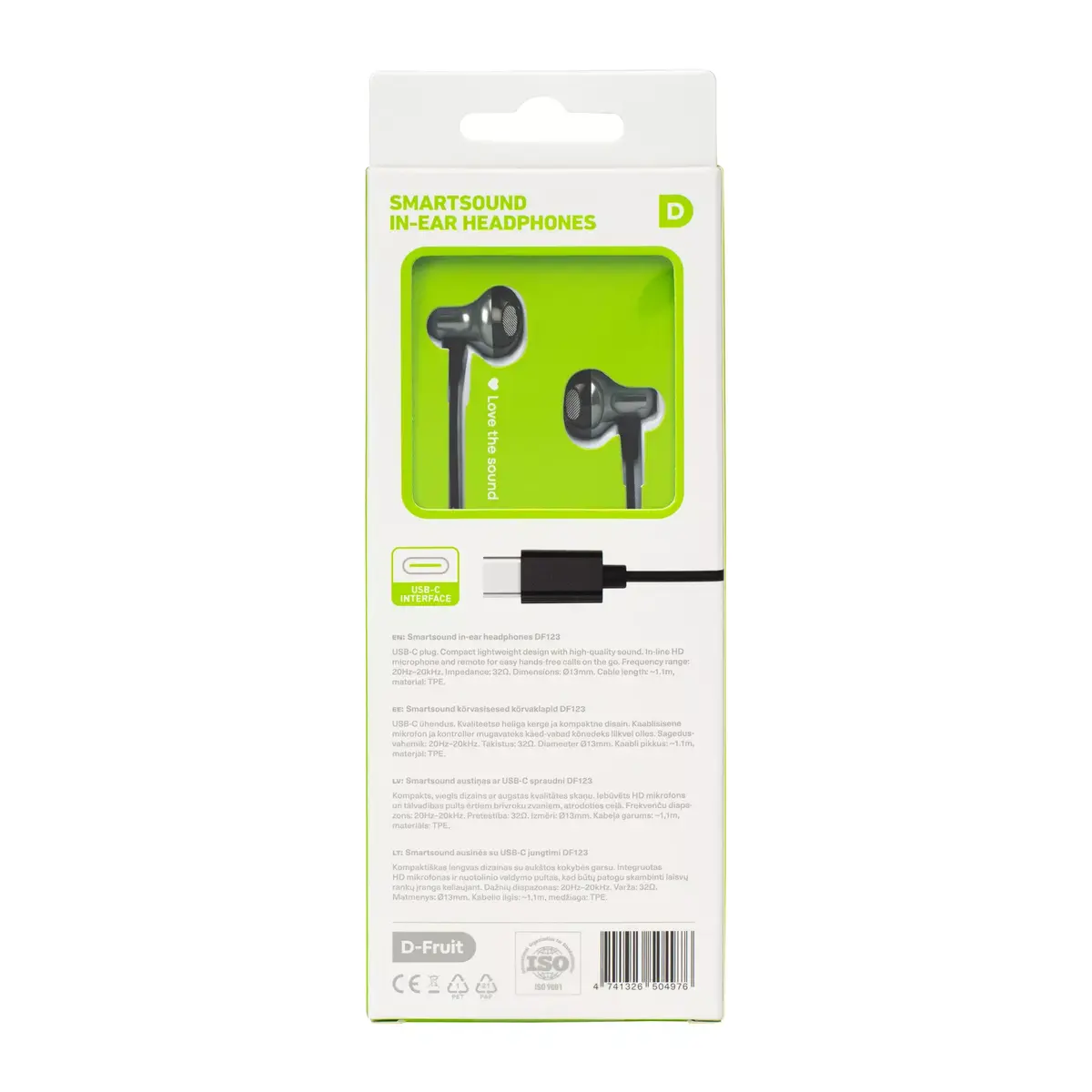 Austiņas D-Fruit SmartSound USB-C DF123 Photo 3