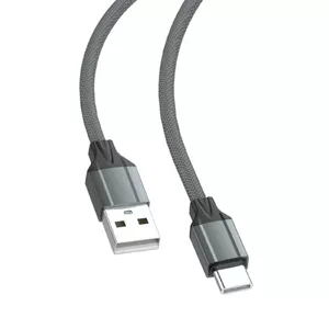 USB-A to USB-C cable D-Fruit DF120, 2 m, grey