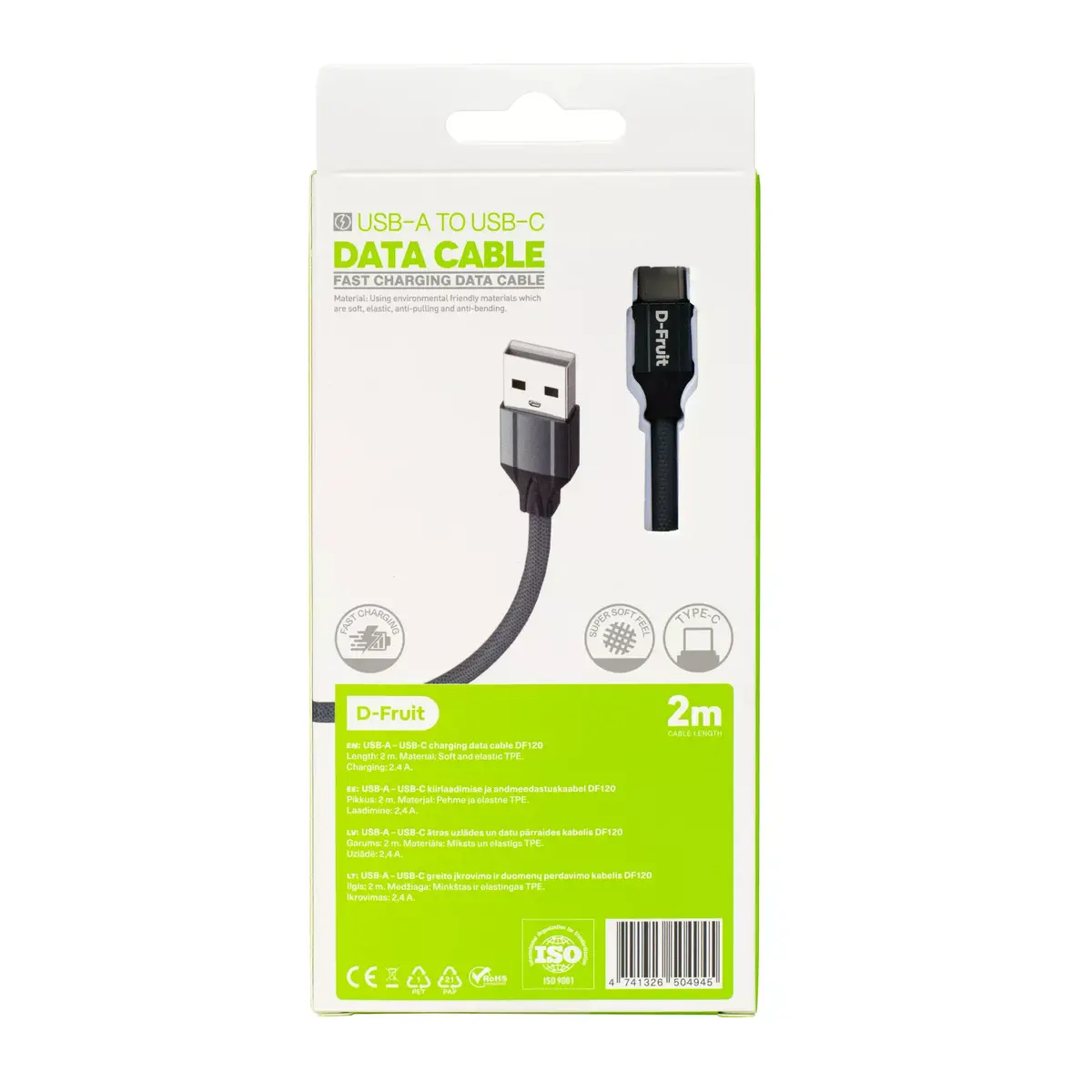 Кабель USB-A — USB-C D-Fruit DF120 2 м Photo 3
