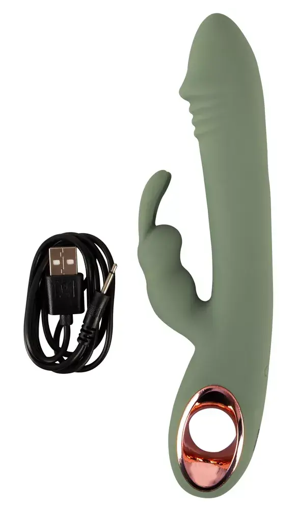 Вибратор you2toys Slim Rabbit Olive Photo 11