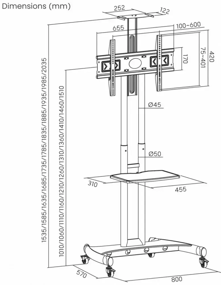 TV wall mount ART STO S-12 32–70" 45 kg Photo 5