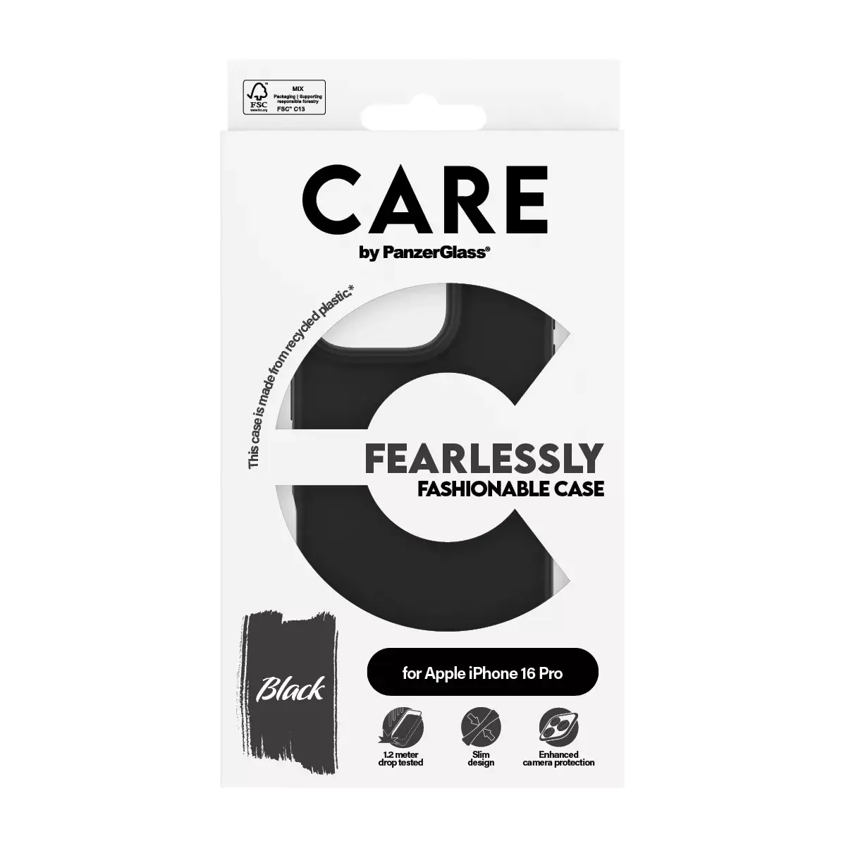 Чехол PanzerGlass CARE by Fashionable Case Black iPhone 16 Pro Photo 3