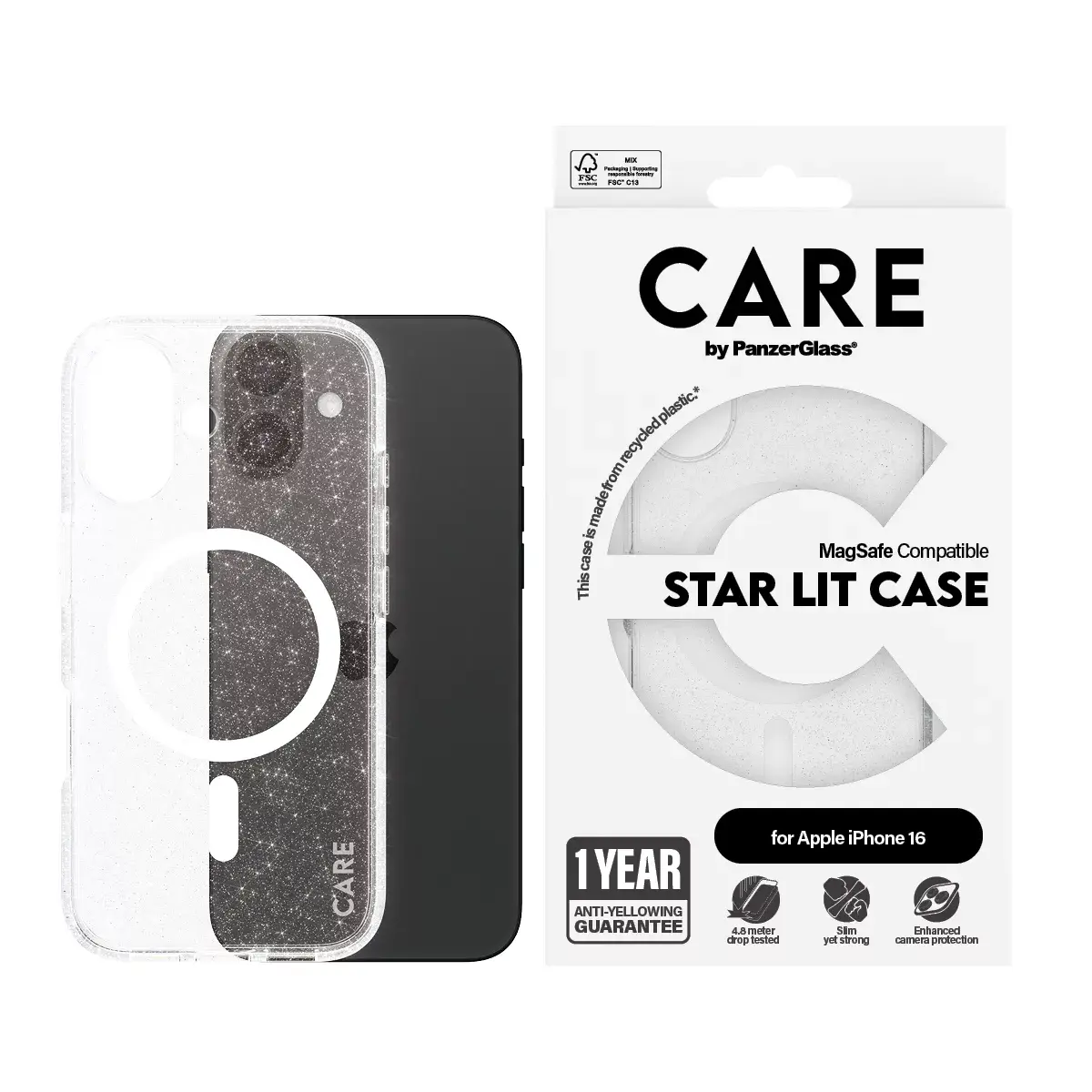 Cover PanzerGlass CARE by Flagship Case Urban Combat Star Lit iPhone 16 Photo 2
