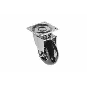 Caster wheel GTV Brazil 50 mm, black - swivel wheel for furniture and equipment