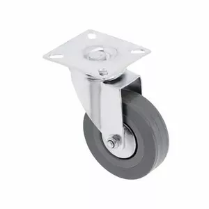 Caster wheel GTV 75 mm rubber model 1275609, swivel mount