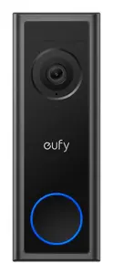 Eufy T8224311 Video Doorbell Black Wired and Wireless Battery 2560 x 1440 Pixels MicroSD Support