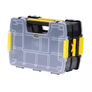 Tool box STANLEY STST1-71197 — small parts organizer, 290×126×210 mm, black/white/yellow