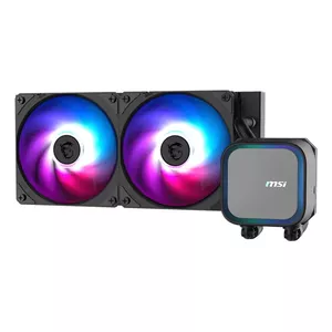 All-in-one liquid cooler MSI MAG CORELIQUID A13 240 — 240 mm radiator, 2x 120 mm fans, LGA 1700/AM4/AM5, LED, black