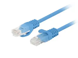 Network patch cable LANBERG Cat6 U/UTP 0.25 m RJ-45 to RJ-45 blue