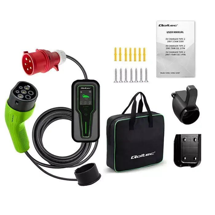 EV mobile charger QOLTEC 52467 Type 2 11 kW Photo 12