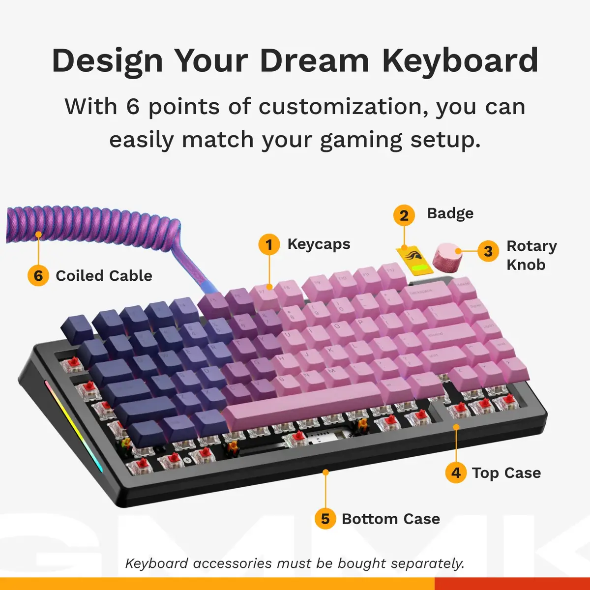 Glorious Gaming GMMK 3 PRO HE 75% bezvadu mehāniskā tastatūra Photo 18