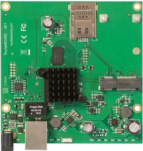 Router MikroTik RBM11G — Gigabit WAN/LAN, MediaTek MT7621A 880 MHz, 16 MB Flash, 256 MB RAM, Black/Green/Grey