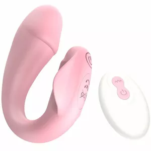 ARMONY FOR COUPLES FRESHFUN CICI Silicone Strap-on Vibrator Pink with Remote Control and App Connectivity 10 Vibration Modes