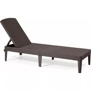 Dārza atpūtas krēsls ALLiBERT JAIPUR brūns – āra atpūtas sauļošanās krēsls, plastmasa/rezīns, modelis R54574