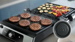 Opens 180° for countertop grilling