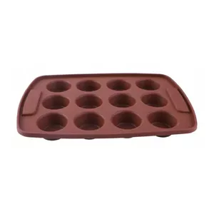 Silicone baking mold Prymus-AGD KHT38 for 12 cookies 29×20 cm brown