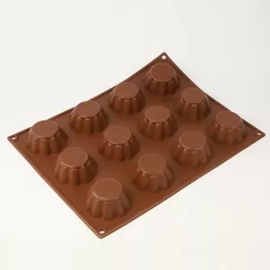 Silicone mold Prymus-AGD KHT32 for 12 cookies 29x20 cm brown