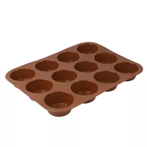 Silicone baking mold Prymus-AGD KHT46 — 12 cookies, 33.5×22 cm, brown