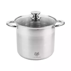 Cooking pot Prymus-AGD 22 cm 7.2 L stainless steel with glass lid, steam vent, handles