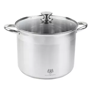 Cooking pot Prymus-AGD Solid KATLS 28 cm 13.5 L with glass lid, stainless steel, suitable for all hobs