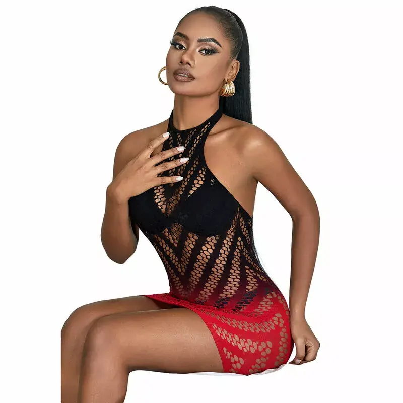 Сетчатое платье SUBBLIME 952242 красно‑черное One Size Photo 6