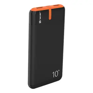 Portable power bank TRACER EnerGo 10000 mAh, 3.7 V, 2×USB-A + 1×USB-C, 2 A output, Black/Orange