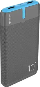 Power bank TRACER EnerGo 10000mAh portable charger, gray/blue, 10000 mAh capacity