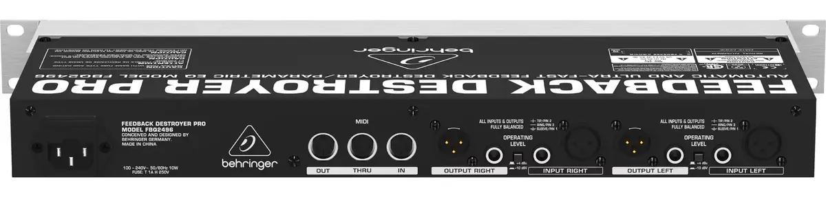 Behringer FBQ2496 audio equalizer Photo 6