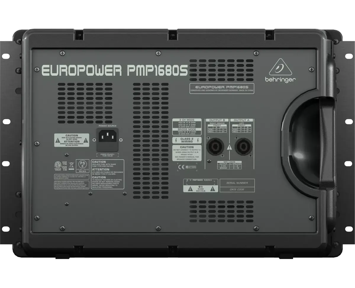Behringer PMP1680S audio mixer — 10 channels Photo 2