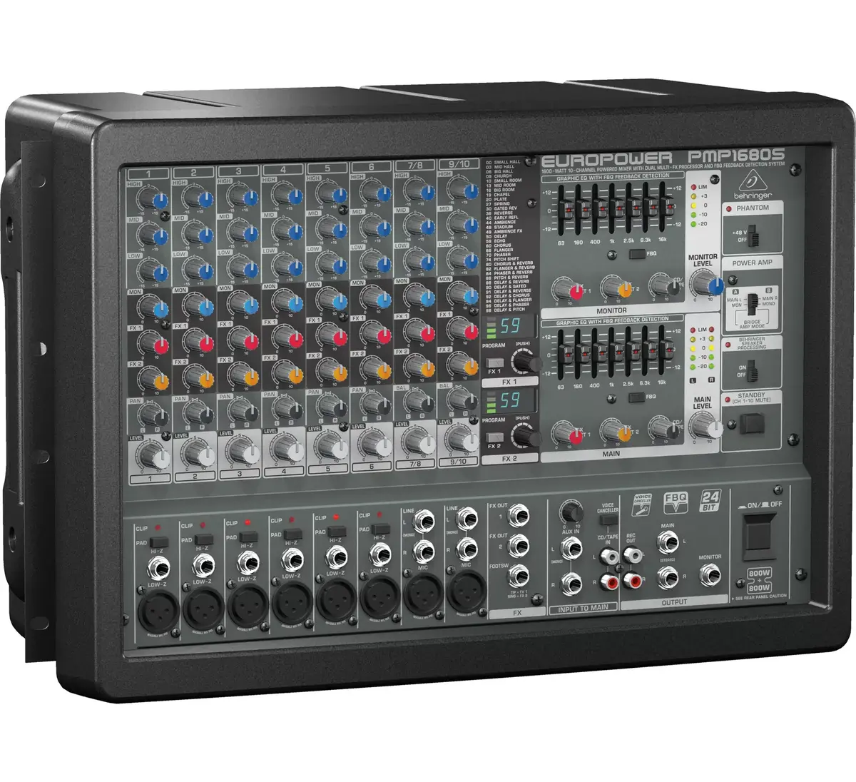 Behringer PMP1680S audio mixer — 10 channels Photo 3