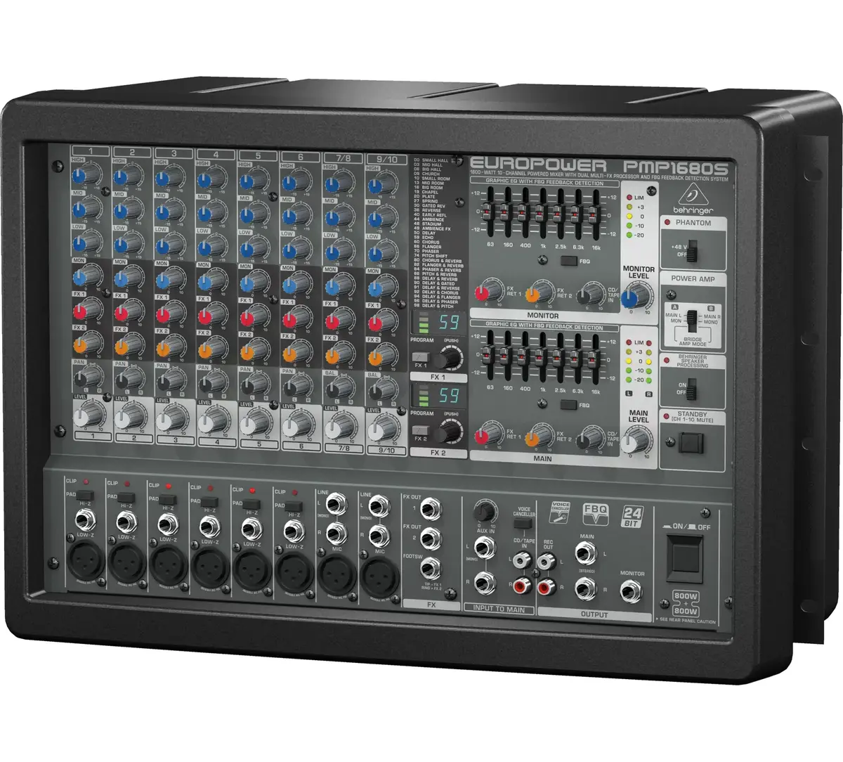 Behringer PMP1680S audio mixer — 10 channels Photo 4