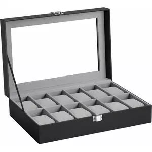 Watch case LEOBERT Watch case 12 - JWB12BK, stores up to 12 watches, black