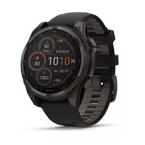 Спортивные смарт‑часы GARMIN fenix 8 Black — корпус 51 мм, сапфировое стекло, Solar, GPS, 32 ГБ, 10 ATM, 1.3" дисплей