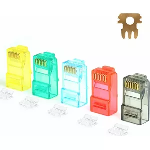 NetRack RJ45 UTP cat. 6 kontaktdakša, vītņots, Netrack, krāsa MIX (100 gab.)