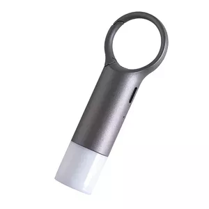 Keychain flashlight Lexon Nomaday Flash LED gray gun LL137X — compact LED keyring light