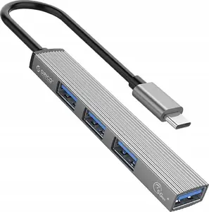 USB-хаб ORICO AH-13-GY-EP-HW — 3× USB-A 2.0, алюминиевый корпус, до 5 Гбит/с