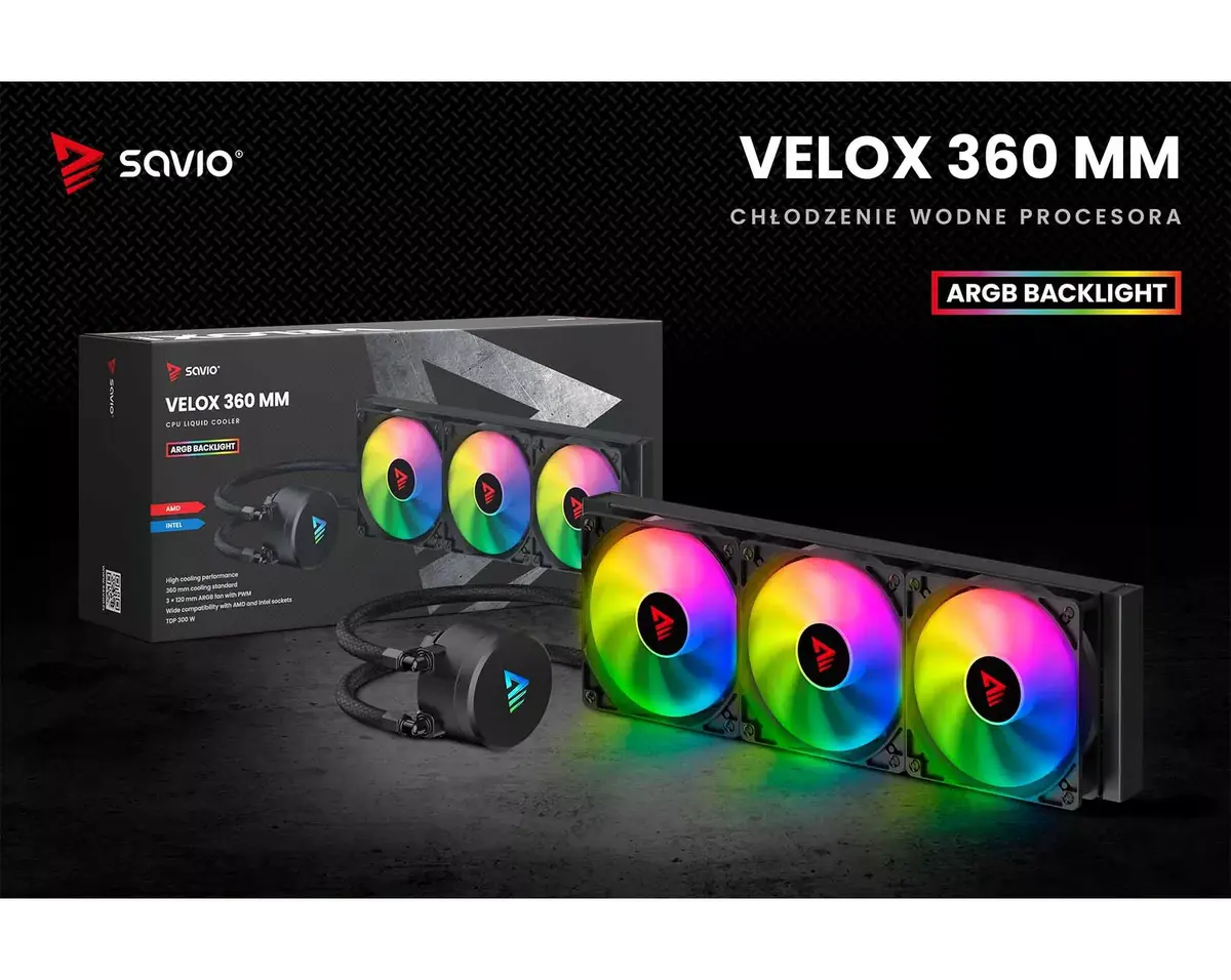 SAVIO VELOX 360 MM all-in-one šķidruma dzesētājs Photo 5